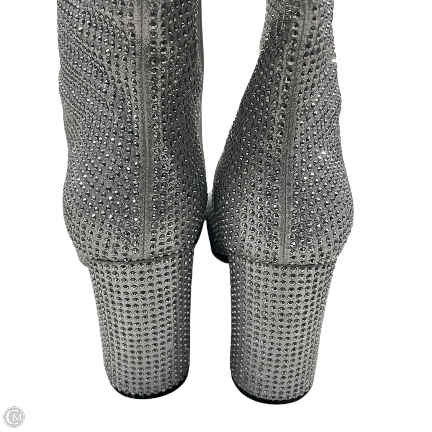 Boots Knee Heels By Mix No 6 In Silver, Size: 9.5