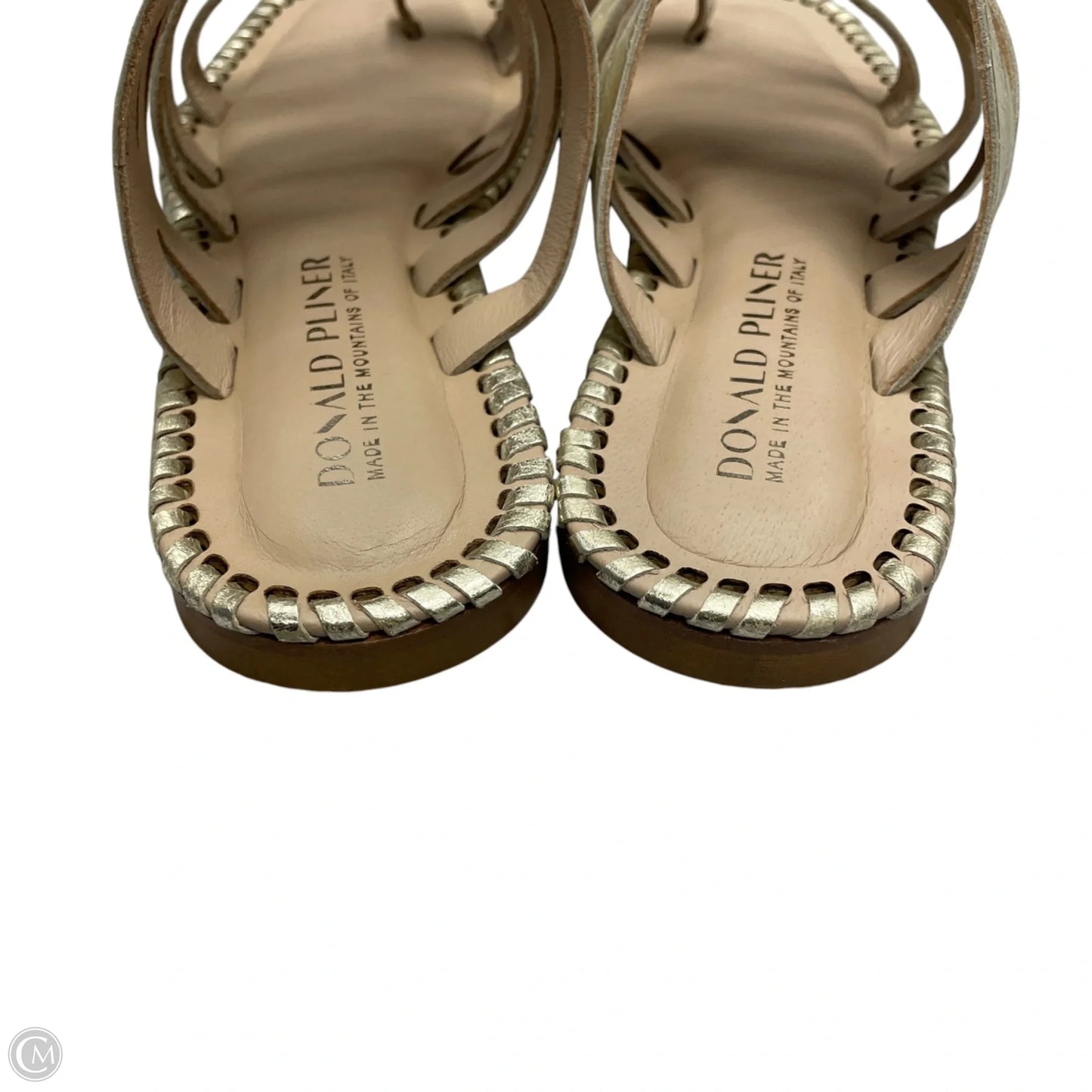 Sandals Flats By Donald Pliner In Gold, Size: 6.5