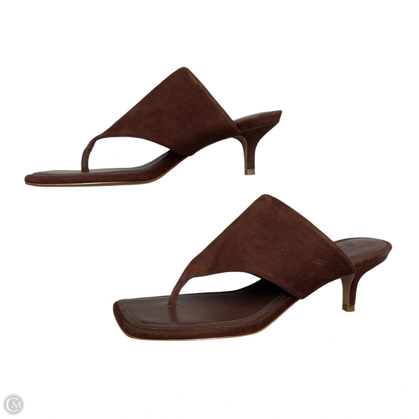 Sandals Heels Kitten By Schutz In Brown, Size: 6.5
