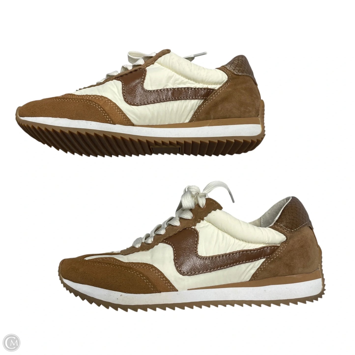 Shoes Sneakers By Dolce Vita In Brown & Cream, Size: 6.5