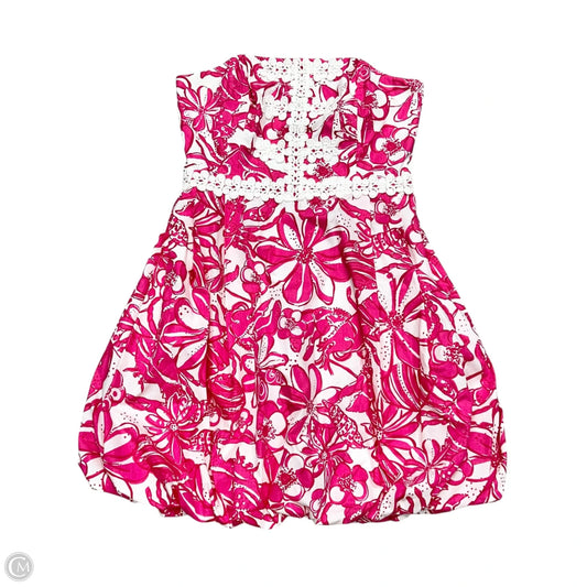 Dress Designer By Lilly Pulitzer In Pink & White, Size: S
