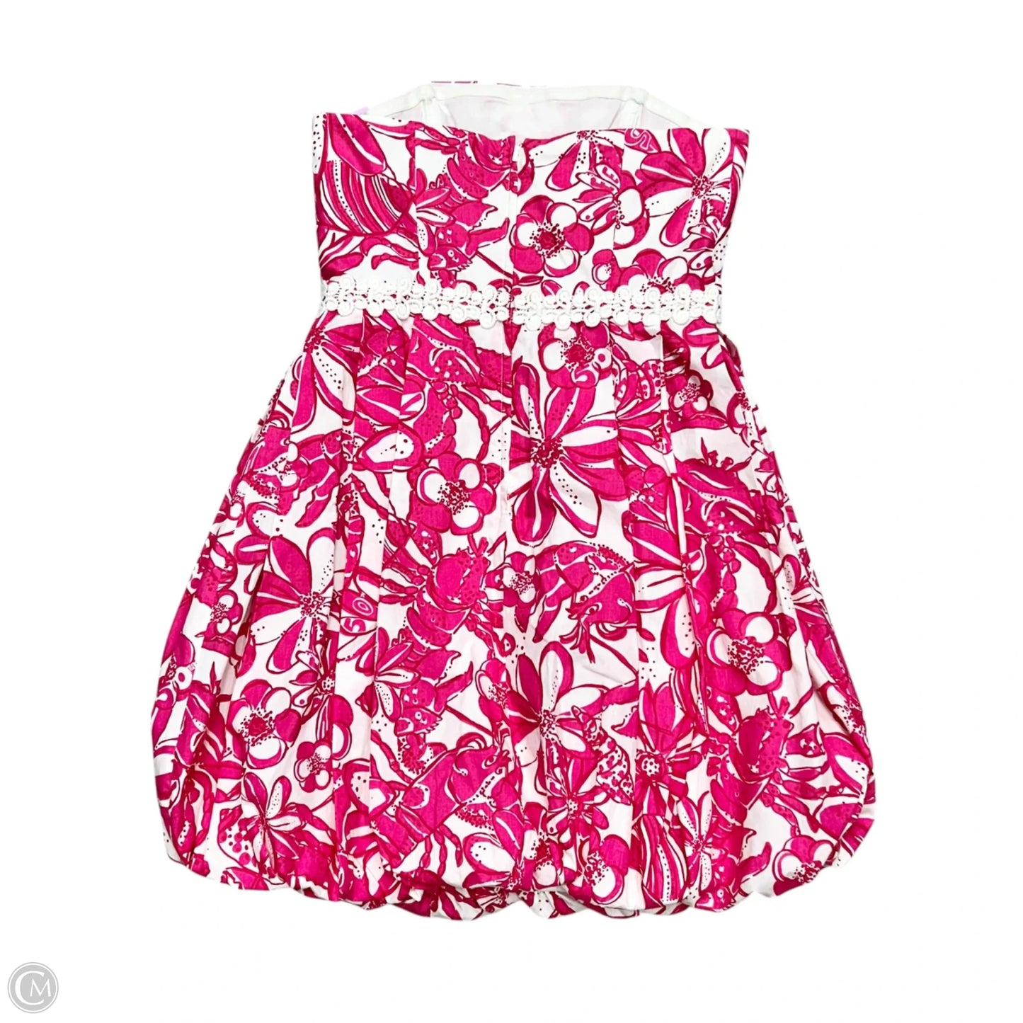 Dress Designer By Lilly Pulitzer In Pink & White, Size: S