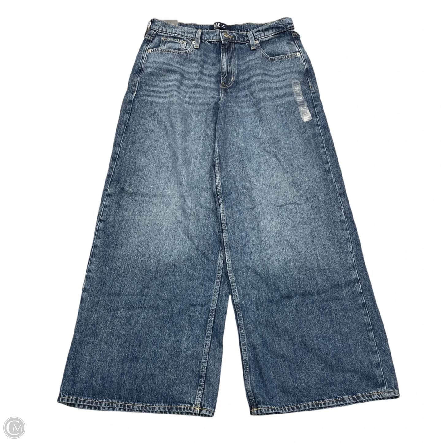 Jeans Wide Leg By Gap In Blue Denim, Size: 10