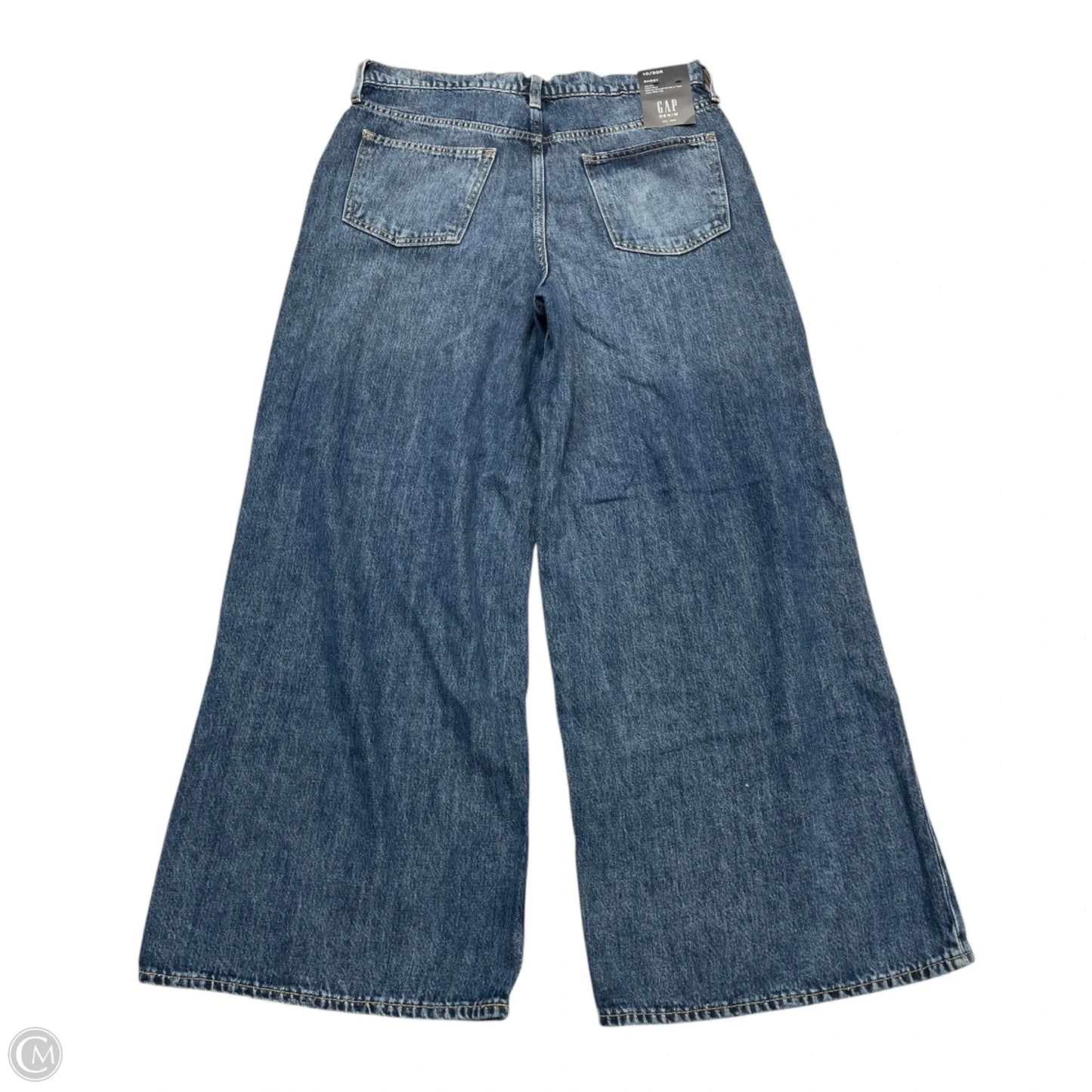 Jeans Wide Leg By Gap In Blue Denim, Size: 10