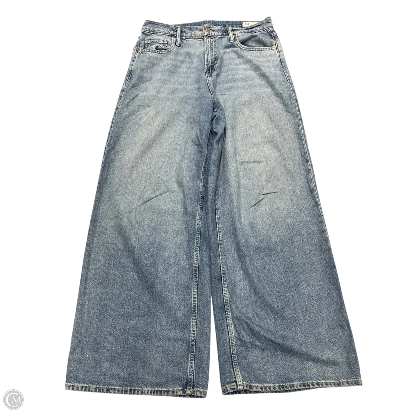 Jeans Wide Leg By Gap In Blue Denim, Size: 8