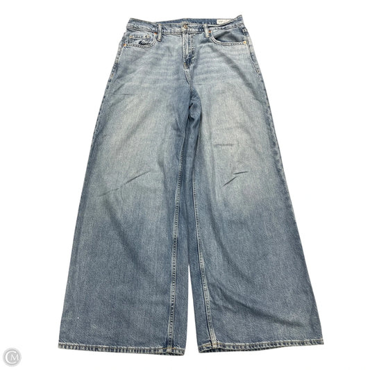 Jeans Wide Leg By Gap In Blue Denim, Size: 8
