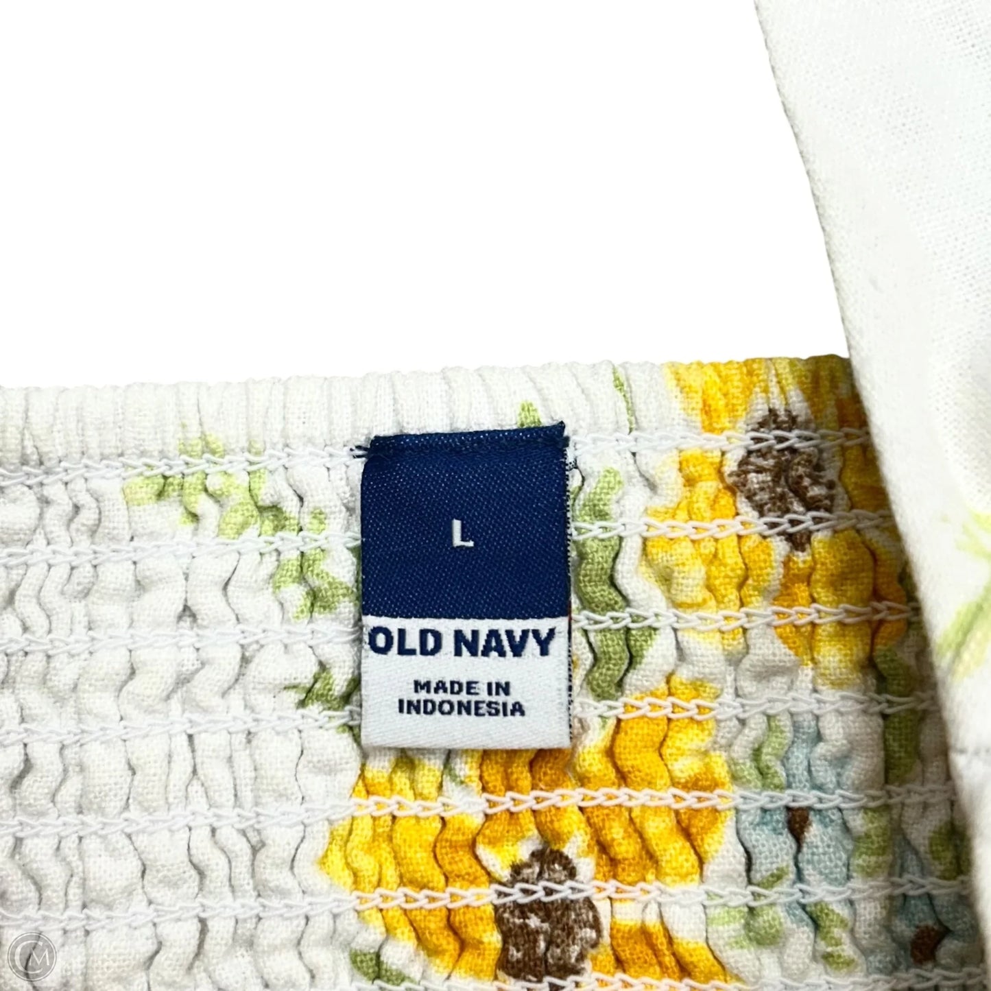 Dress Casual Maxi By Old Navy In White & Yellow, Size: L