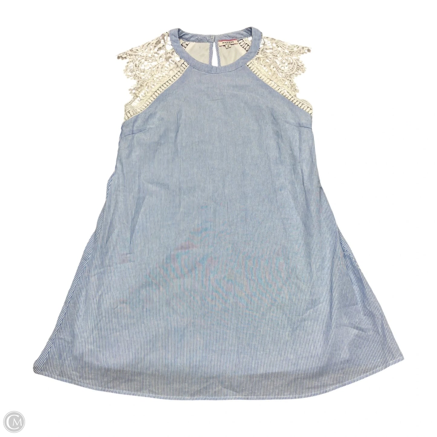 Dress Casual Short By Andree By Unit In Blue & White, Size: M