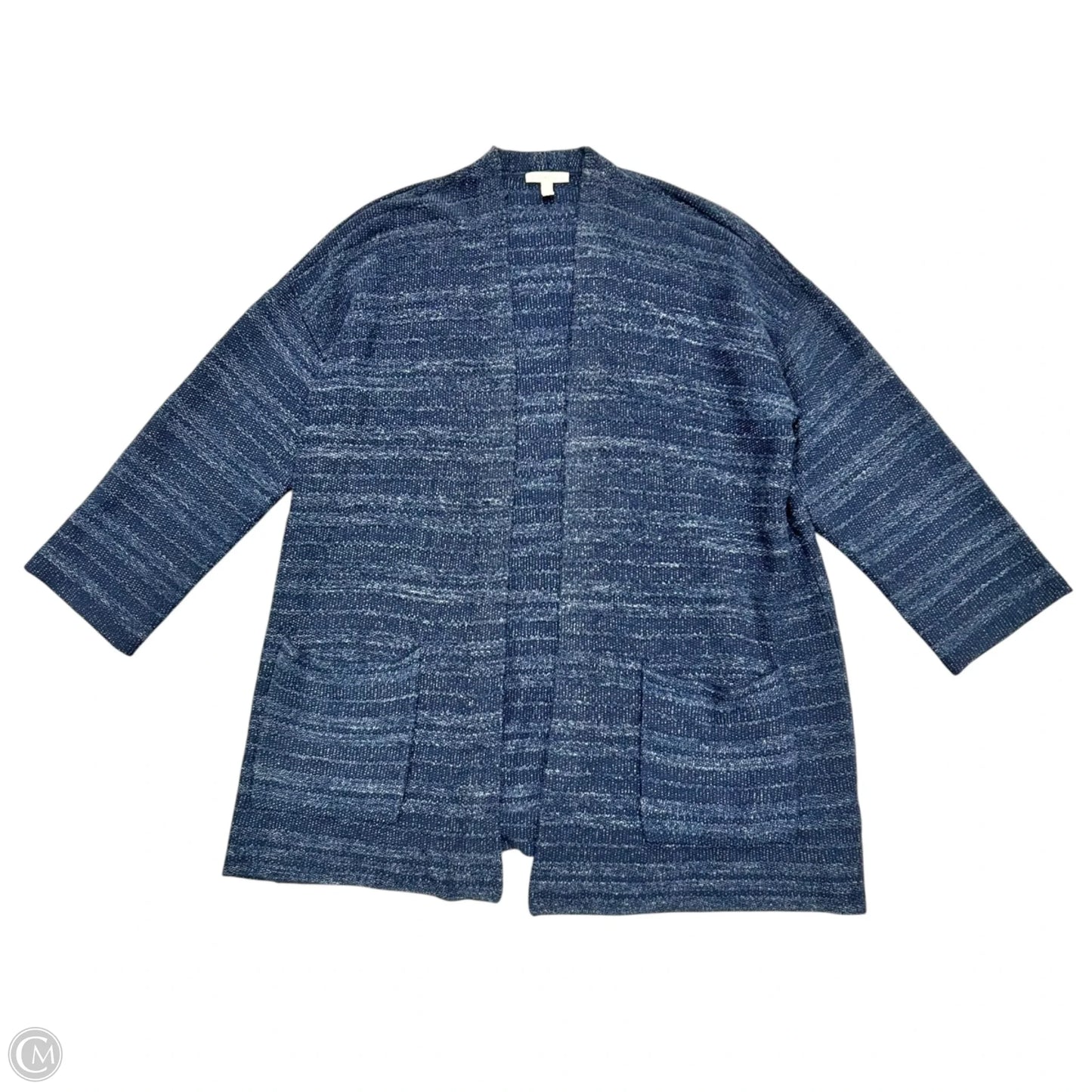 Sweater Cardigan By Eileen Fisher In Navy, Size: L