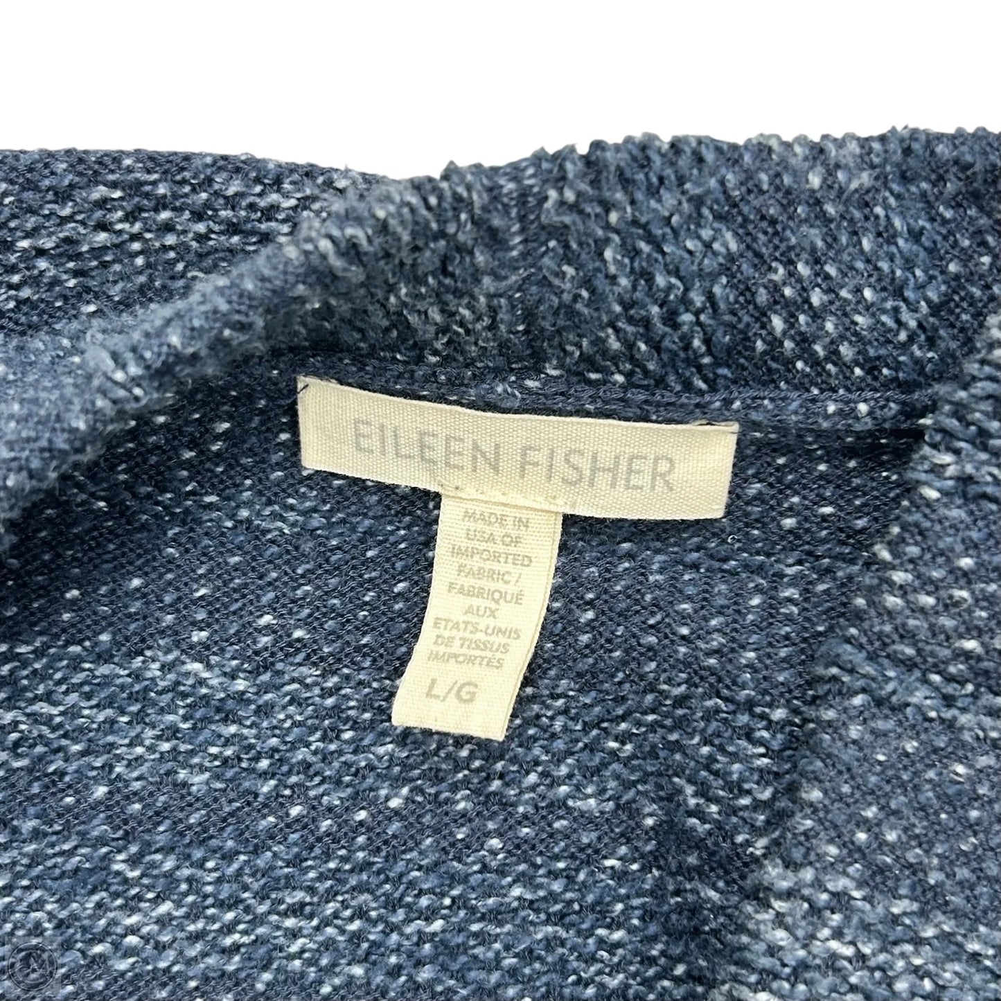Sweater Cardigan By Eileen Fisher In Navy, Size: L