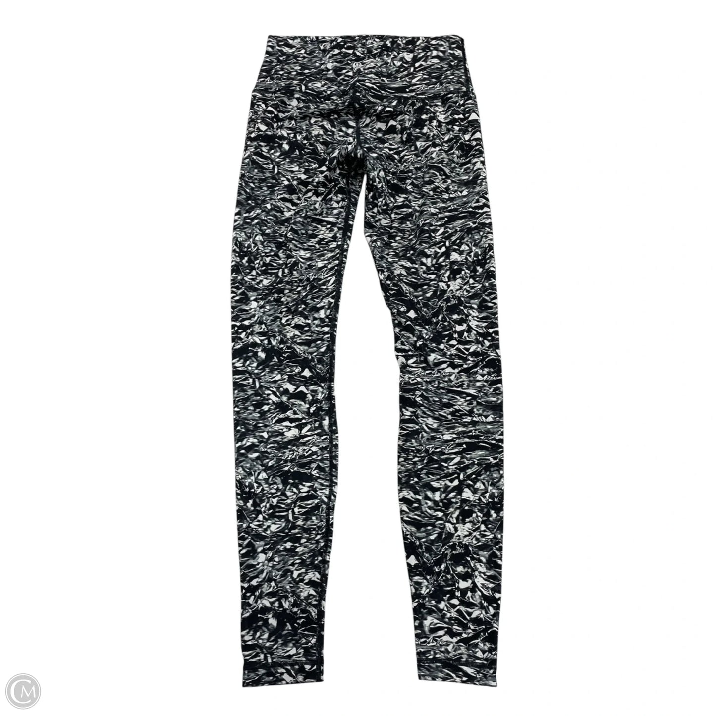 Athletic Leggings By Lululemon In Black & White, Size: S