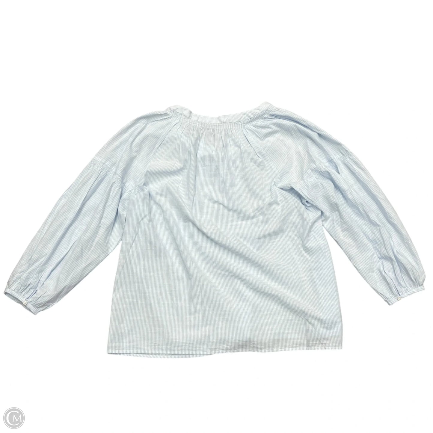 Top Long Sleeve By Lane Bryant In Blue & White, Size: 4x