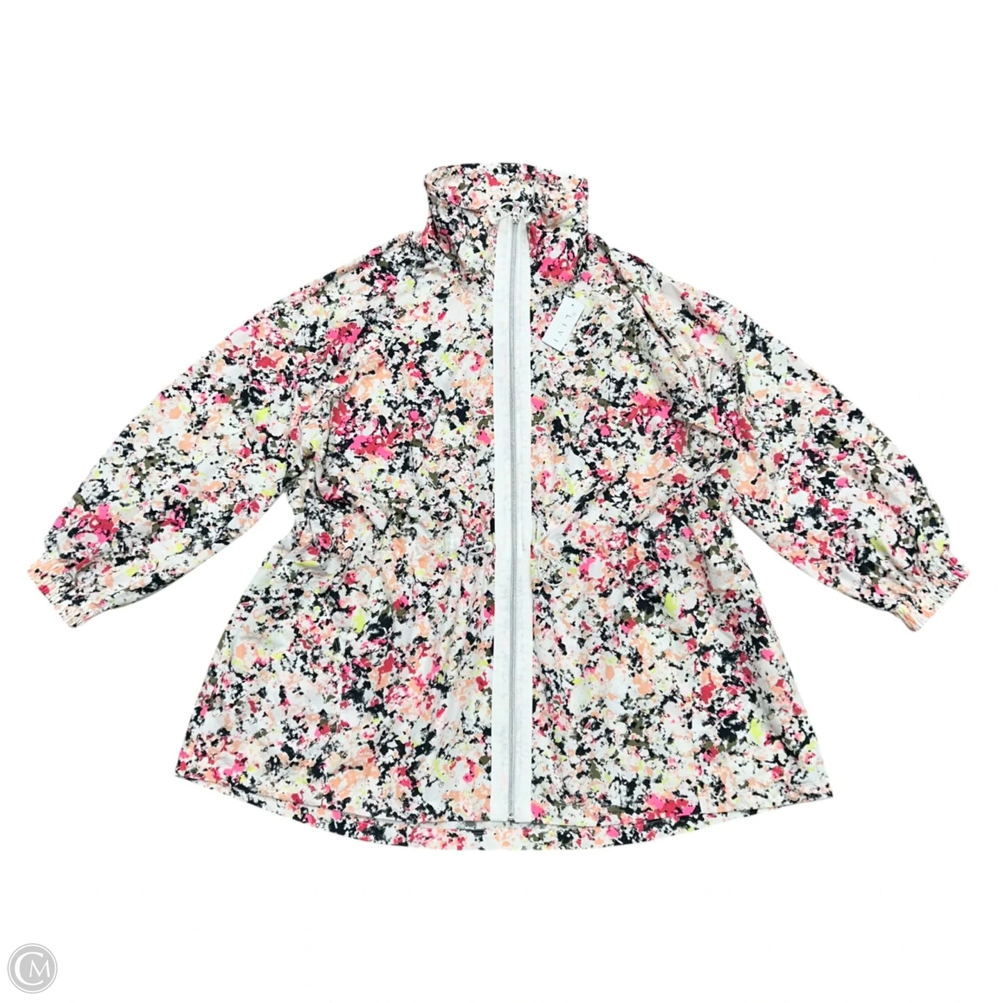 Athletic Jacket By Livi Active In Pink & White, Size: 3x