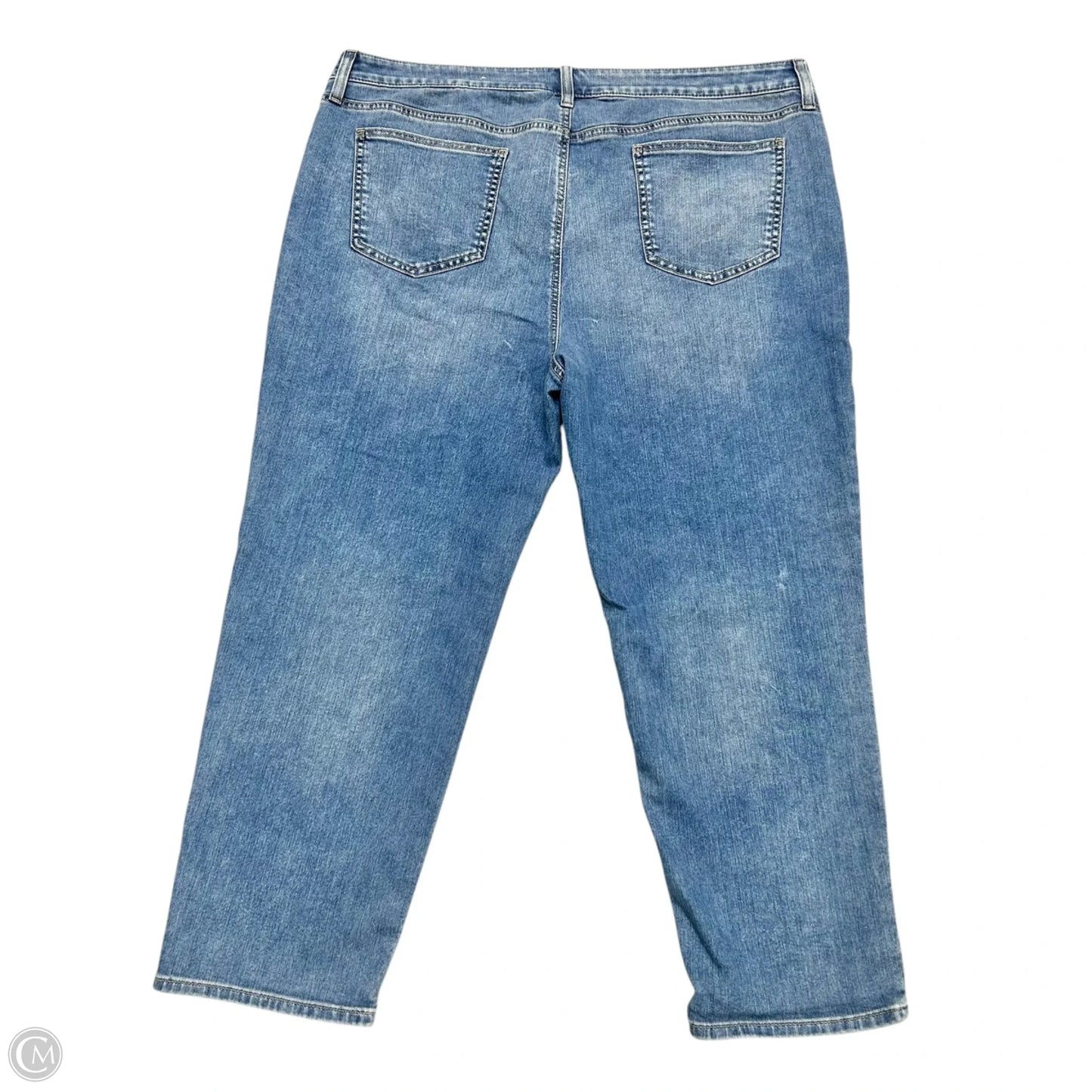 Jeans Cropped By Chicos In Blue Denim, Size: 18