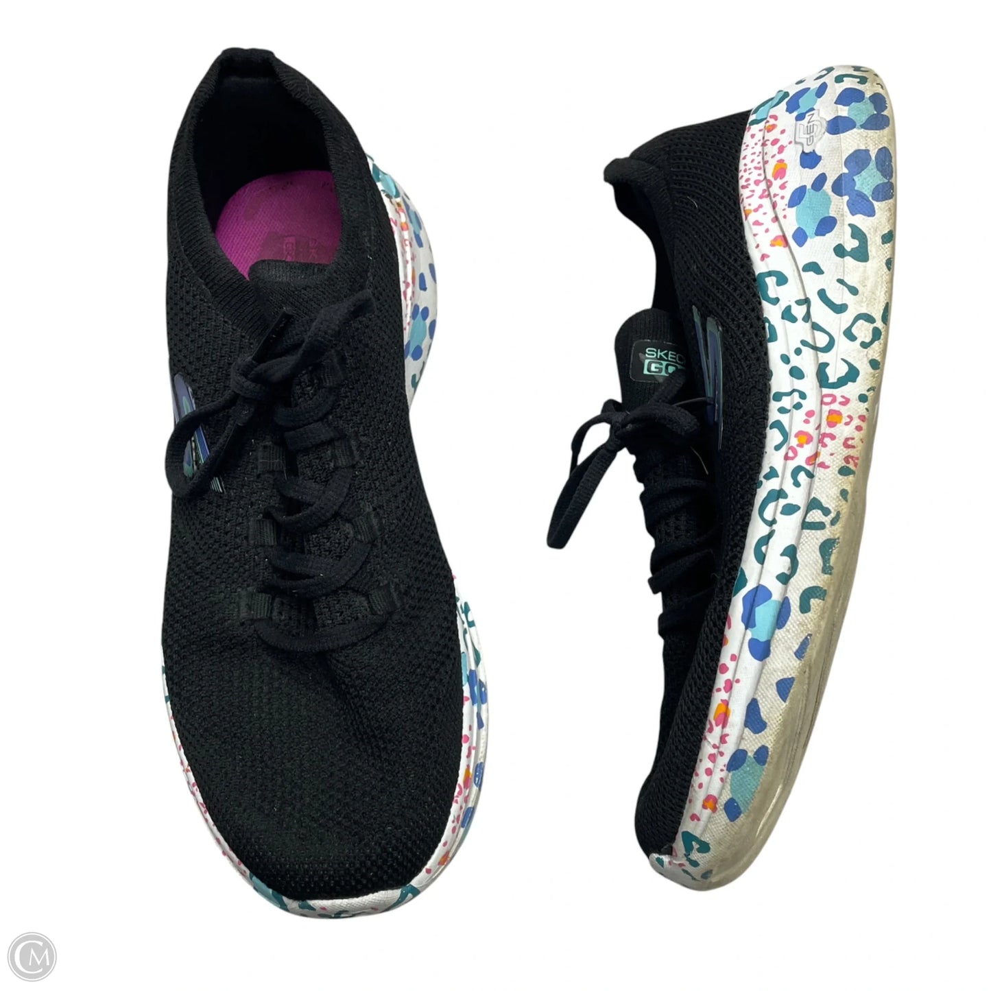 Shoes Athletic By Skechers In Black & White, Size: 8.5