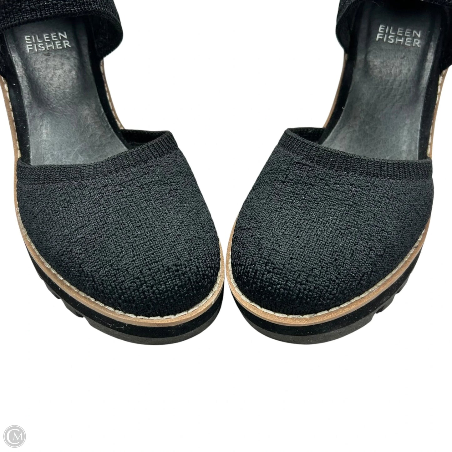 Sandals Heels Wedge By Eileen Fisher In Black, Size: 6