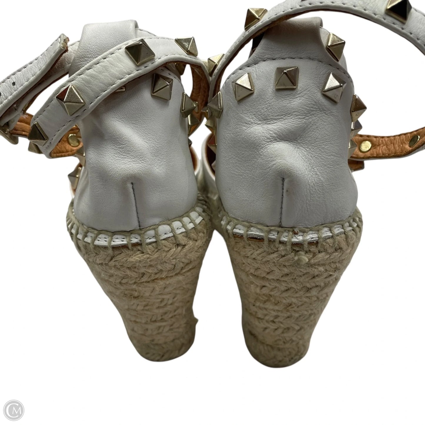 Sandals Heels Wedge By Maupol In White, Size: 6.5