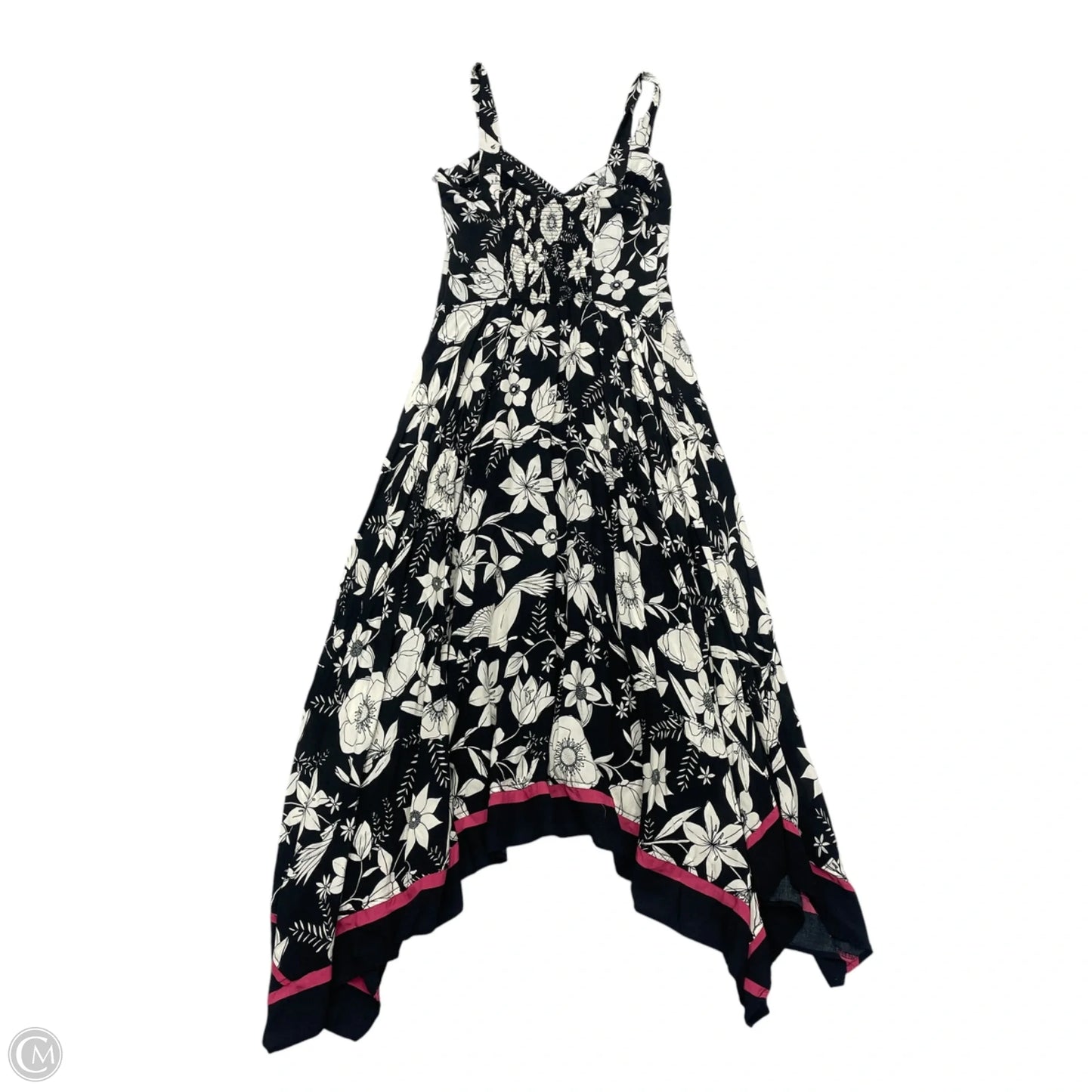 Dress Casual Midi By Maeve In Black & Cream, Size: S