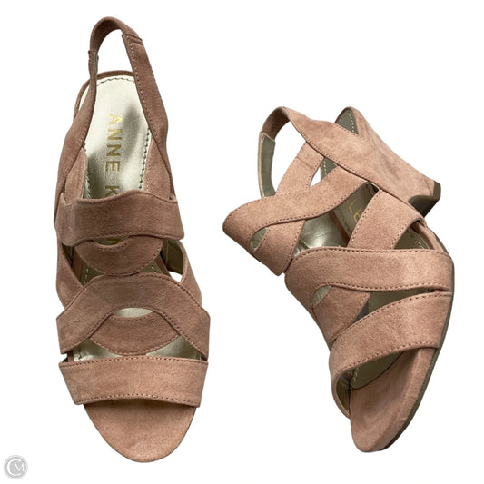 Sandals Heels Wedge By Anne Klein In Pink, Size: 6