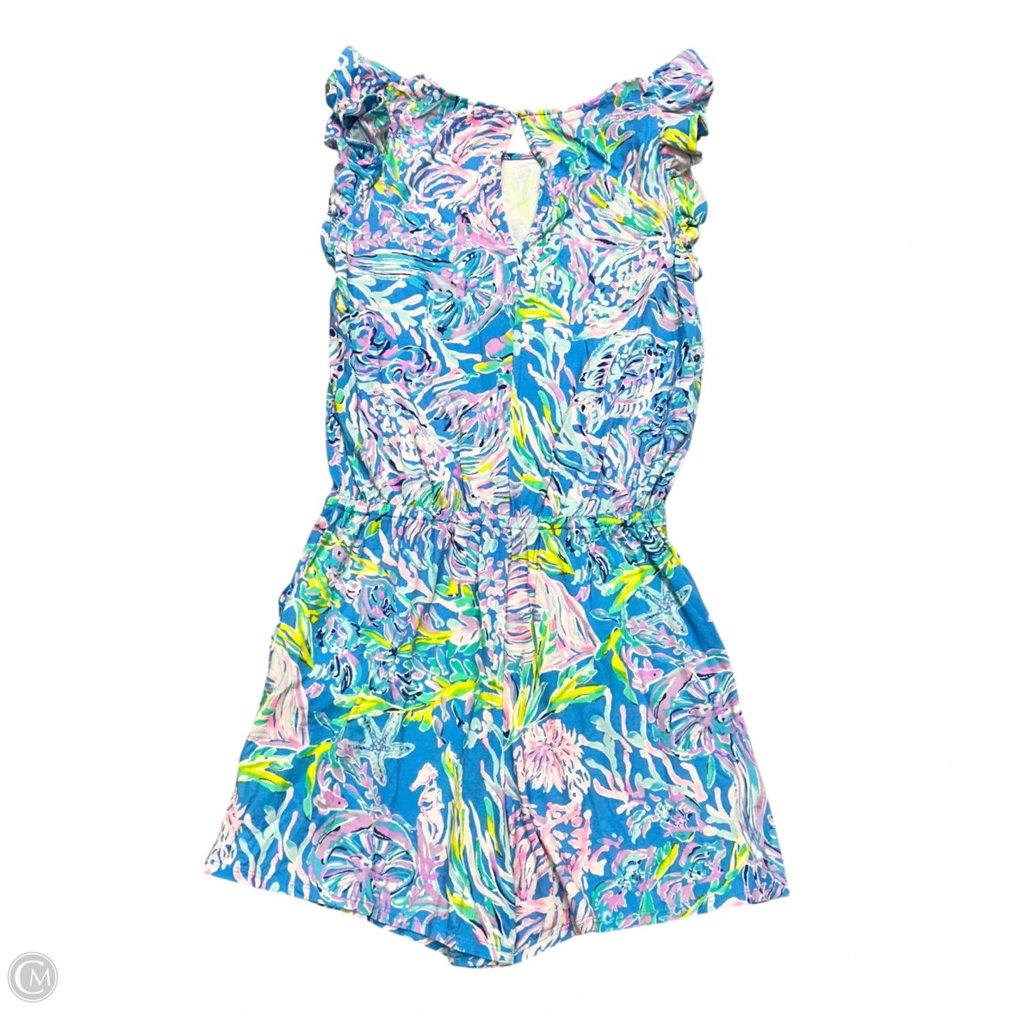 Romper Designer By Lilly Pulitzer In Blue & Purple, Size: S