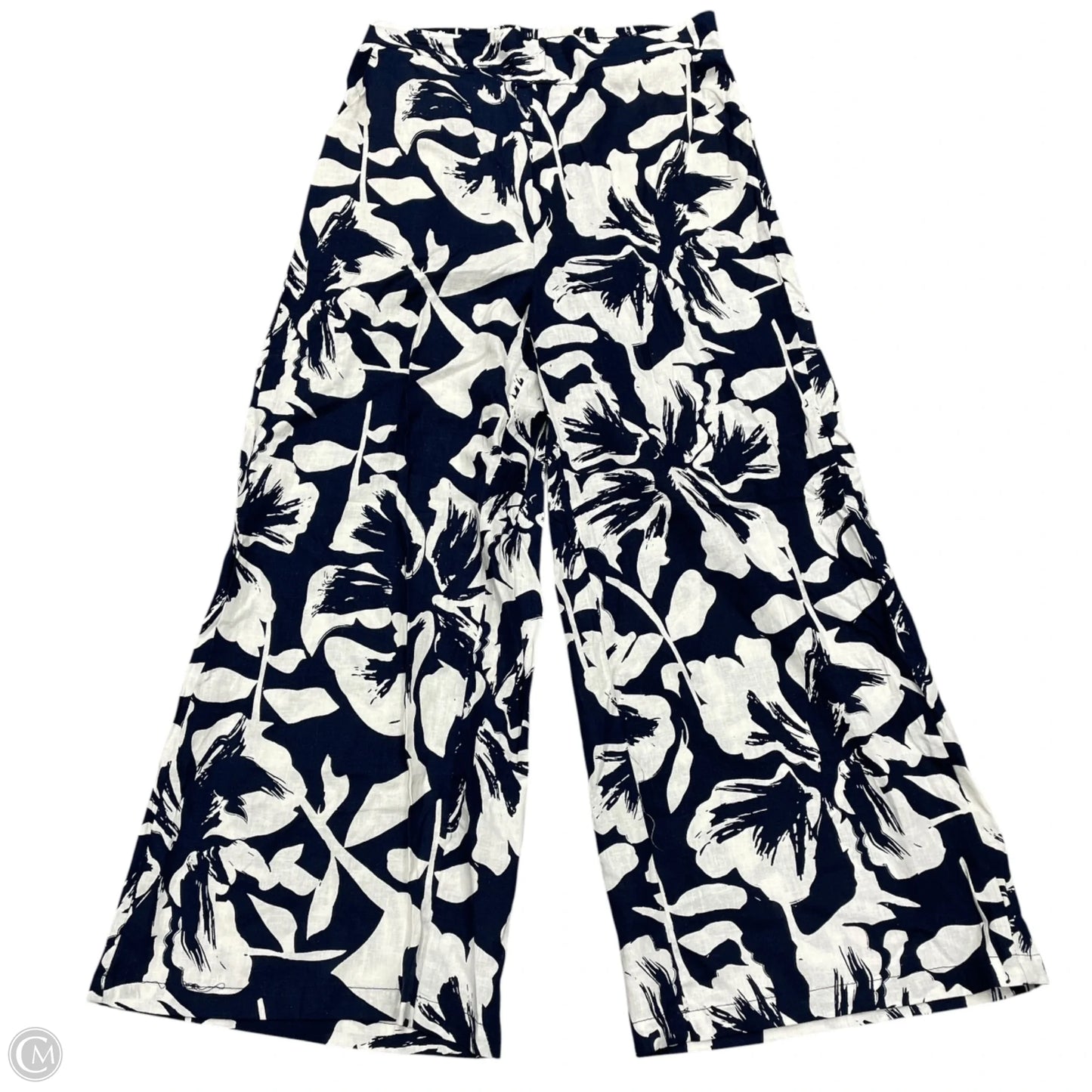 Pants Wide Leg By Calypso St Barth In Blue & White, Size: S