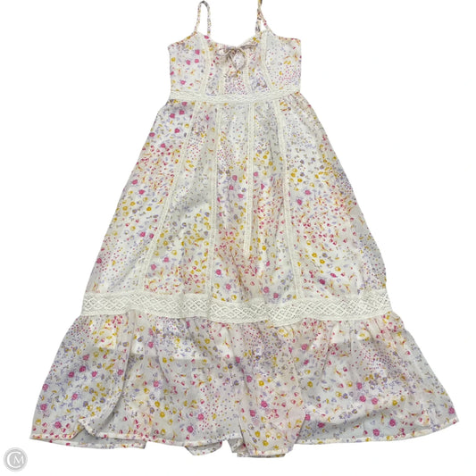 Dress Casual Maxi By Jessica Simpson In White & Yellow, Size: Xs