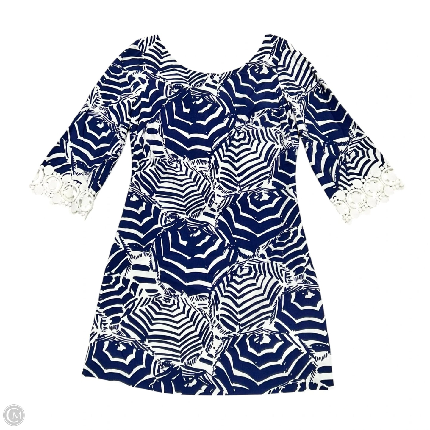 Dress Designer By Lilly Pulitzer In Blue & White, Size: S