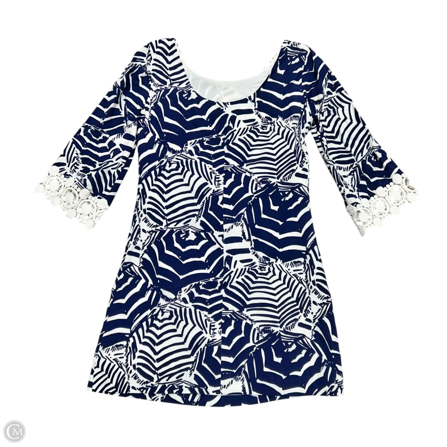 Dress Designer By Lilly Pulitzer In Blue & White, Size: S