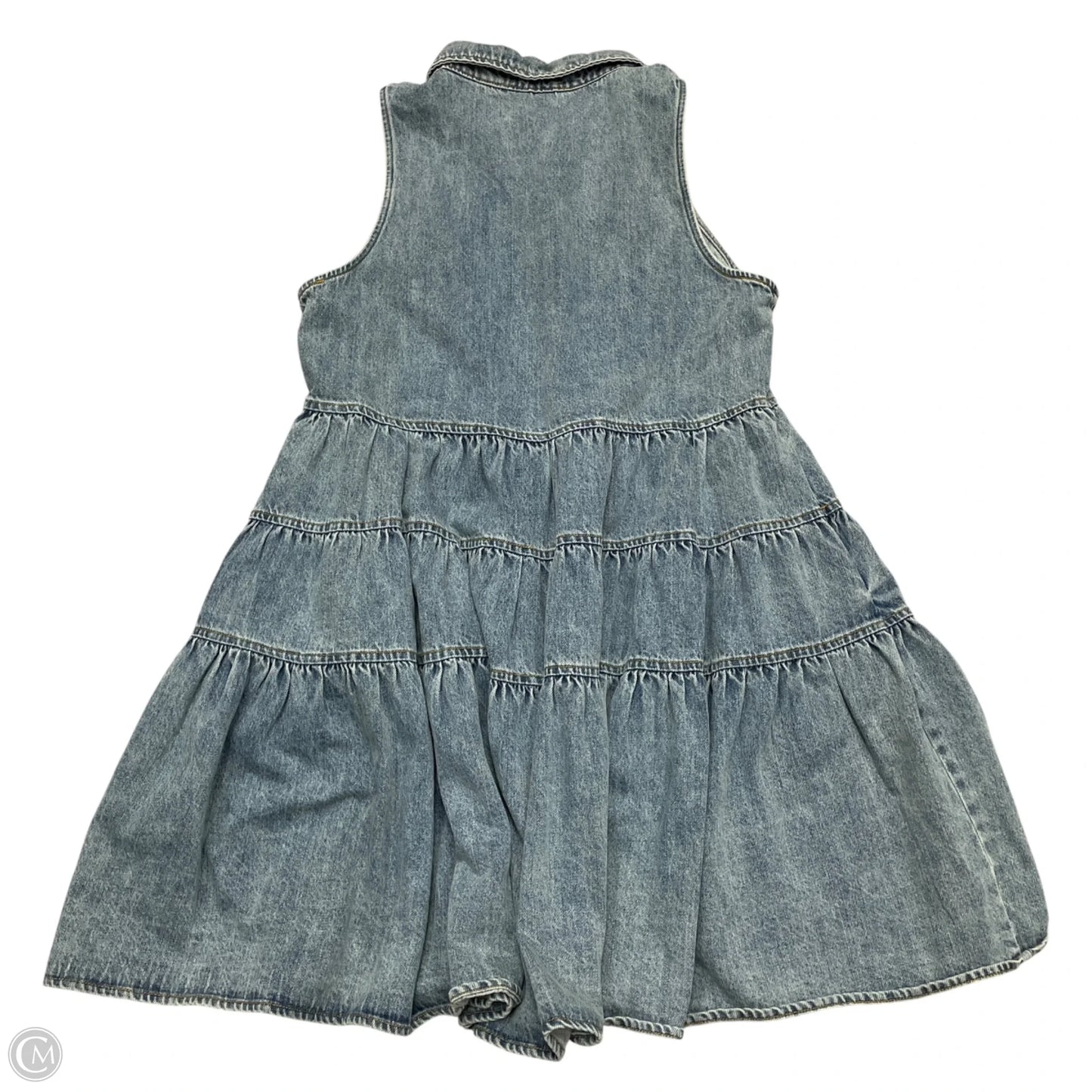 Dress Casual Short By En Saison In Blue Denim, Size: M