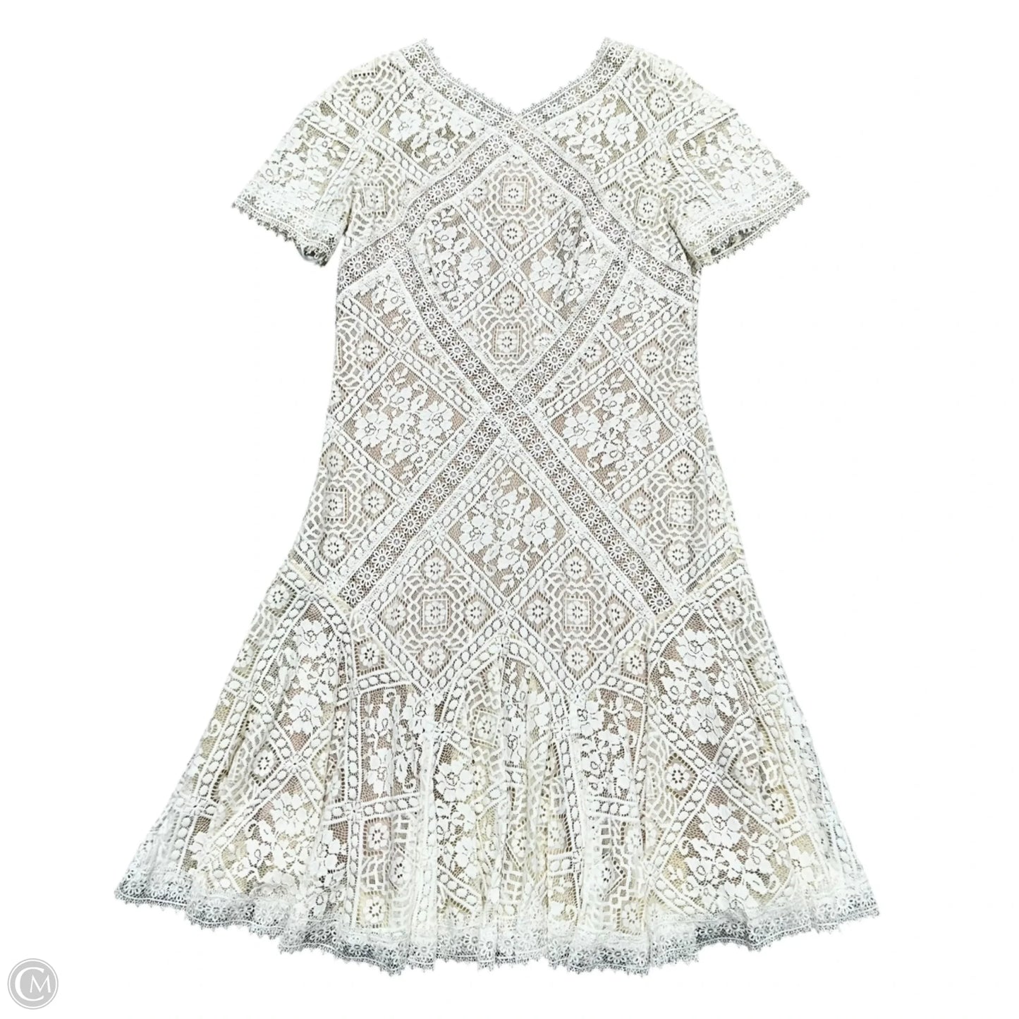 Dress Designer By Tadashi Shoji In White, Size: L