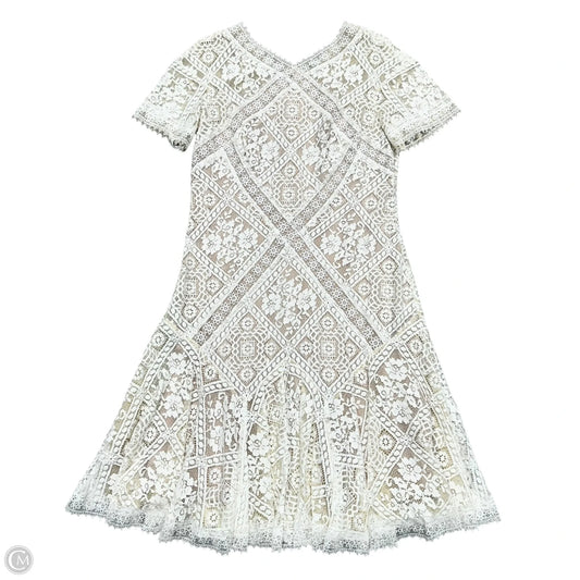 Dress Designer By Tadashi Shoji In White, Size: L