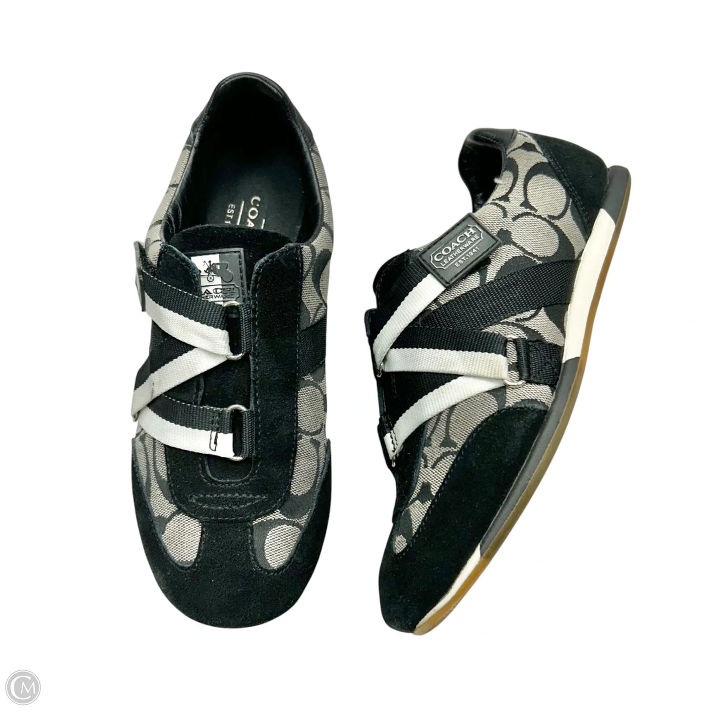 Shoes Designer By Coach In Black & White, Size: 7