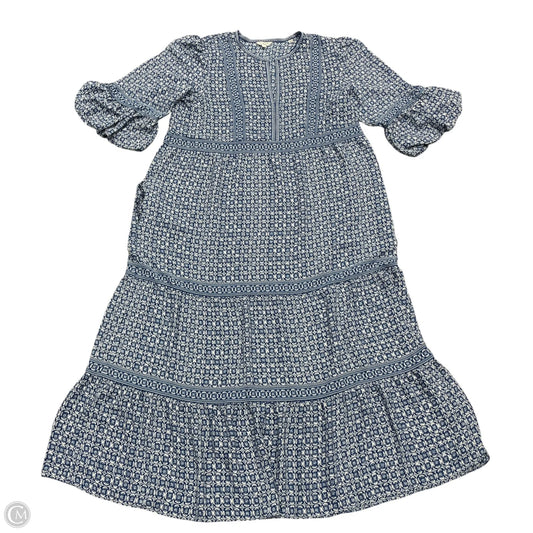 Dress Casual Maxi By Max Studio In Blue & White, Size: Xl