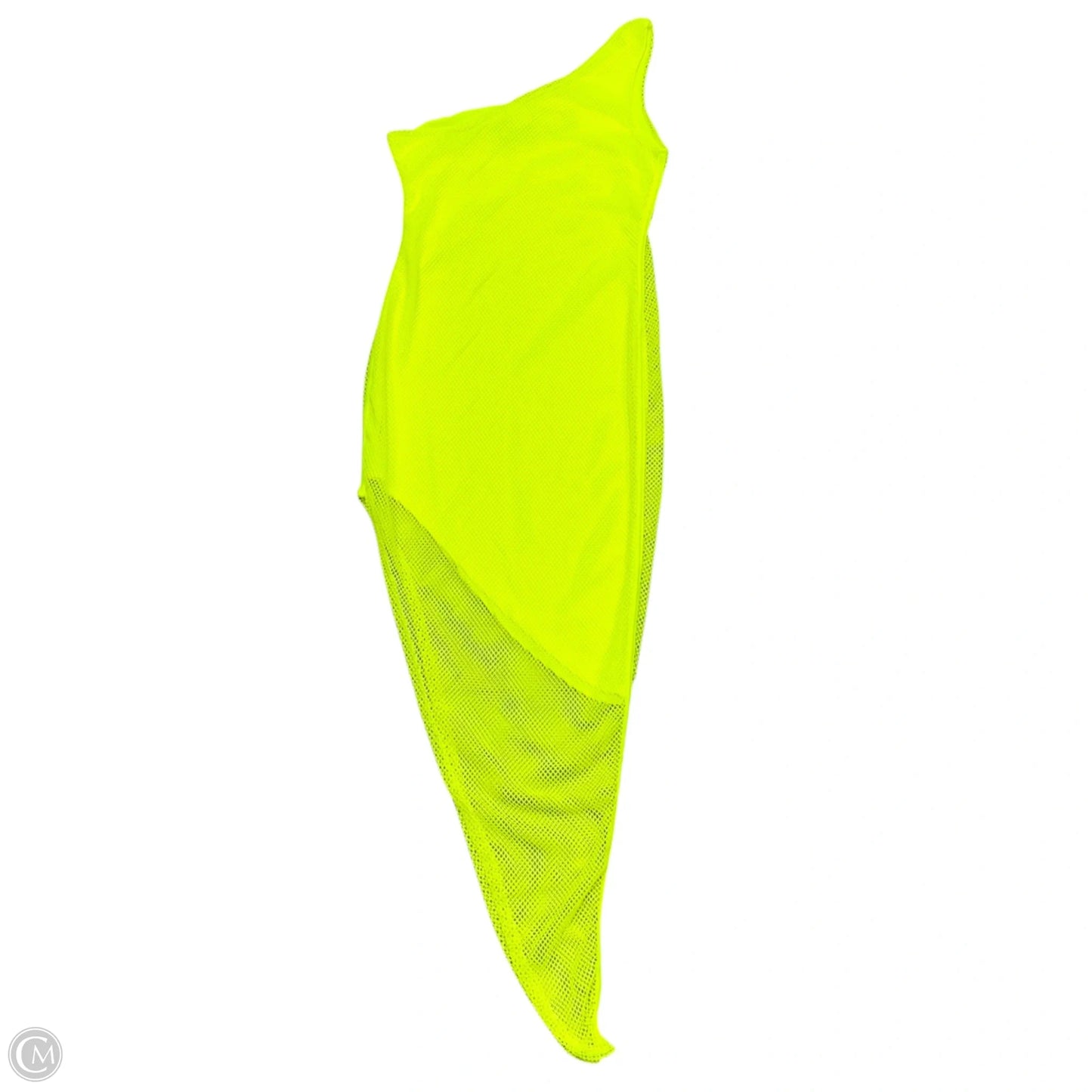 Dress Party Long By Fashion Nova In Neon Yellow, Size: M