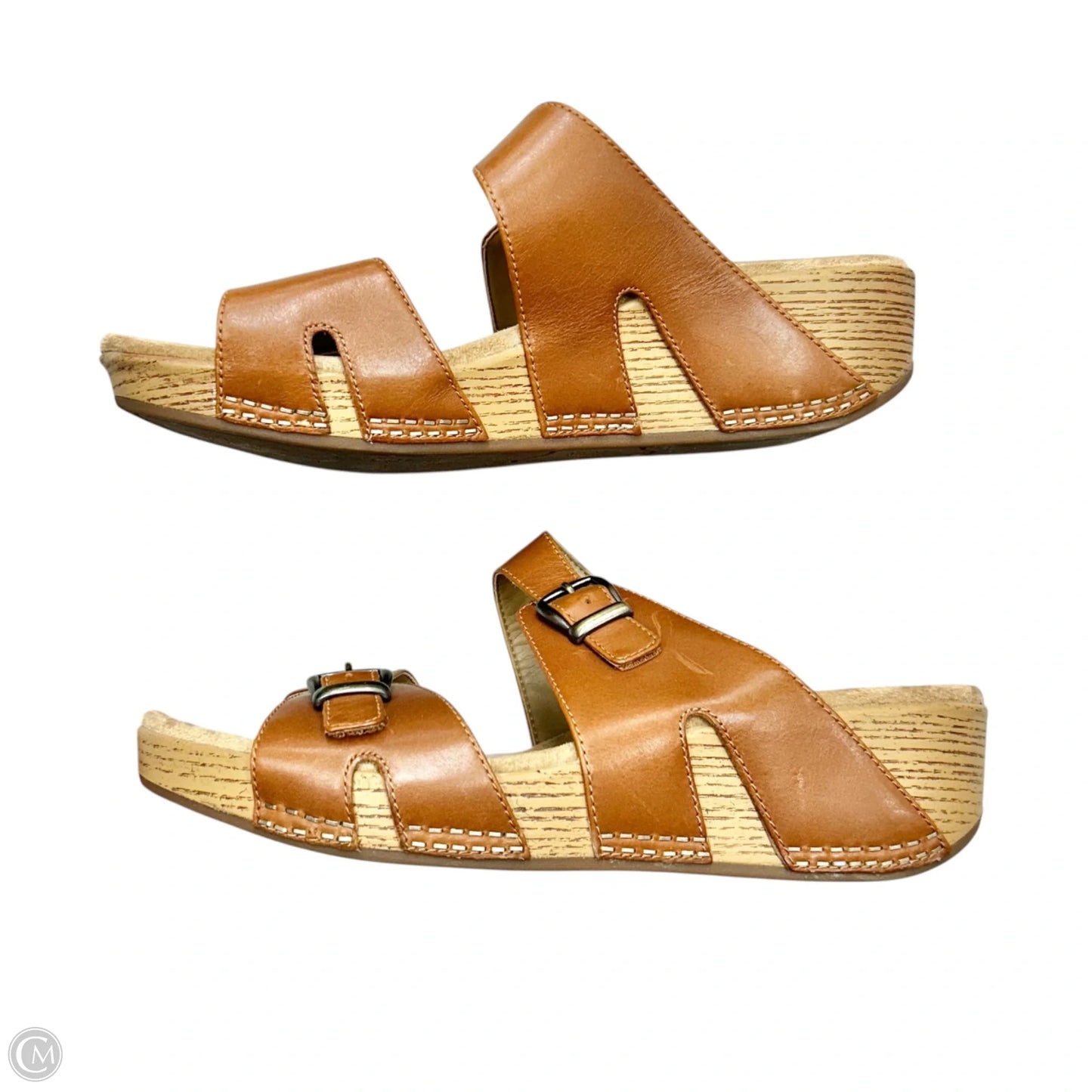 Sandals Heels Wedge By Dansko In Brown, Size: 11.5