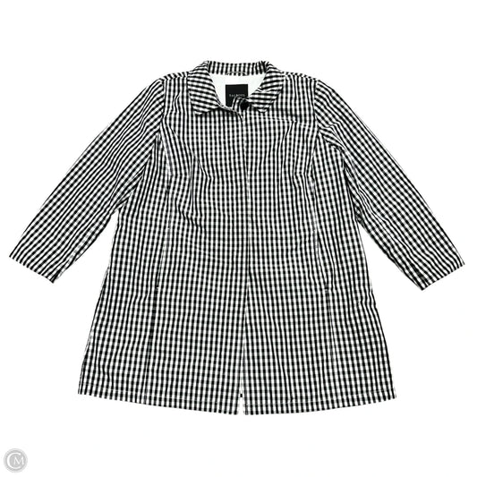 Jacket Windbreaker By Talbots In Black & White, Size: 2x
