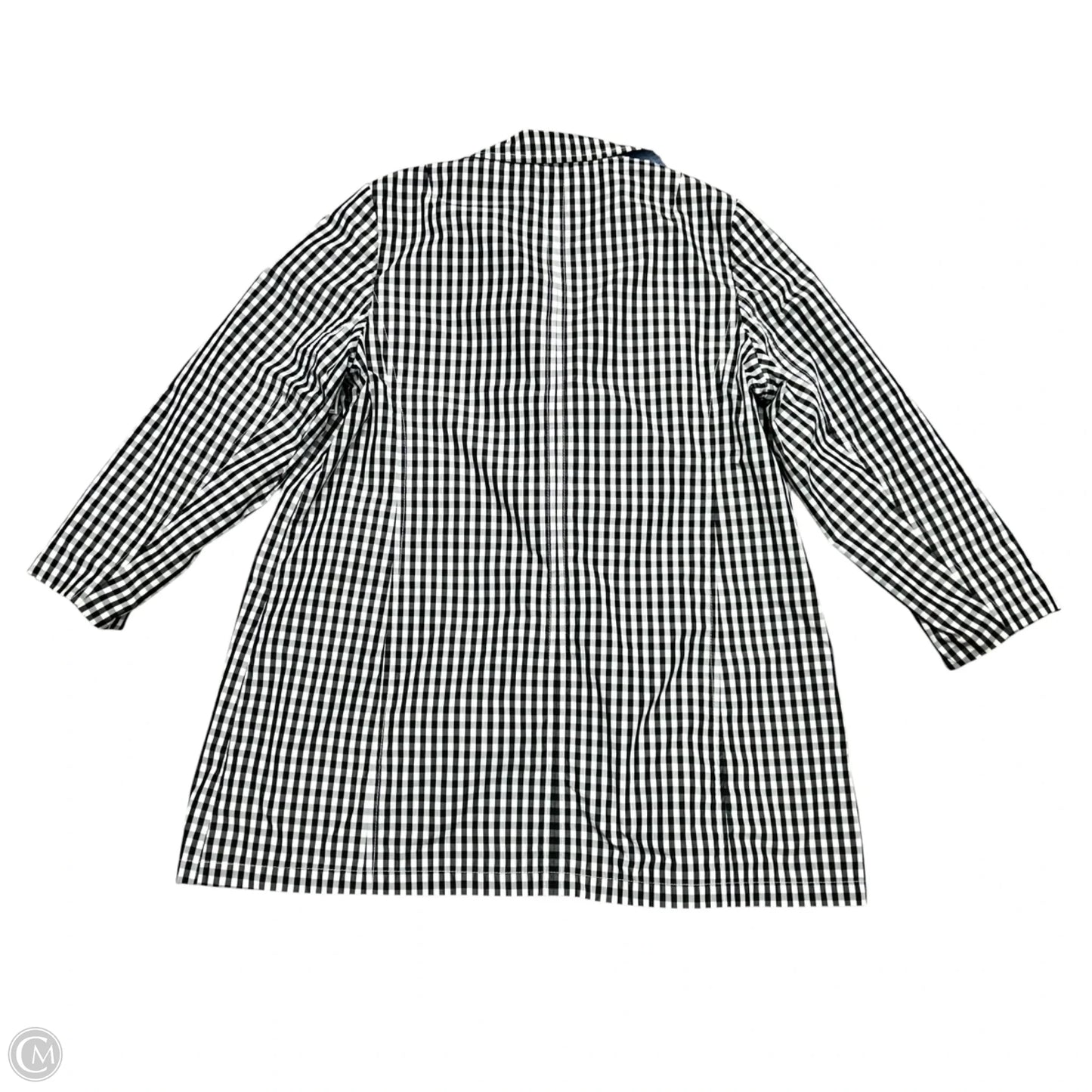 Jacket Windbreaker By Talbots In Black & White, Size: 2x