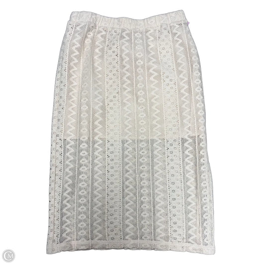 Skirt Midi By Loft In Cream, Size: L