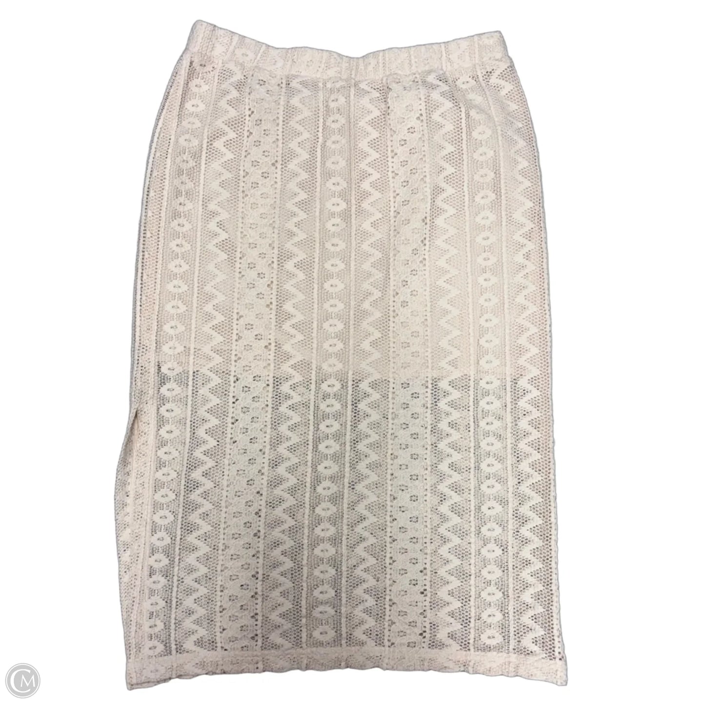 Skirt Midi By Loft In Cream, Size: L