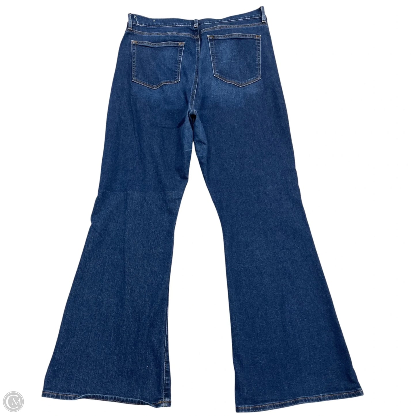 Jeans Flared By Loft In Blue Denim, Size: 14