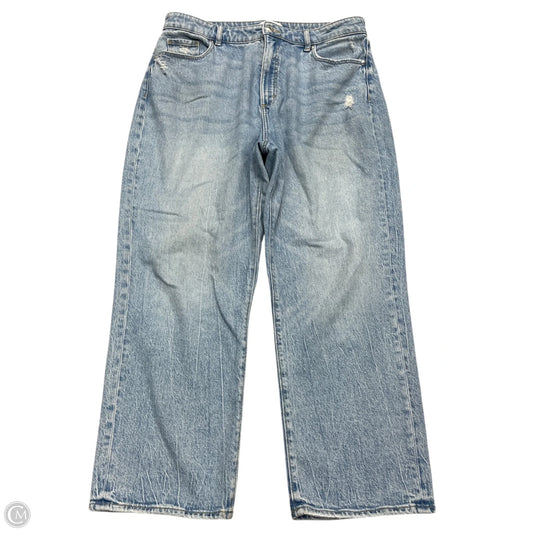Jeans Straight By Loft In Blue Denim, Size: 14