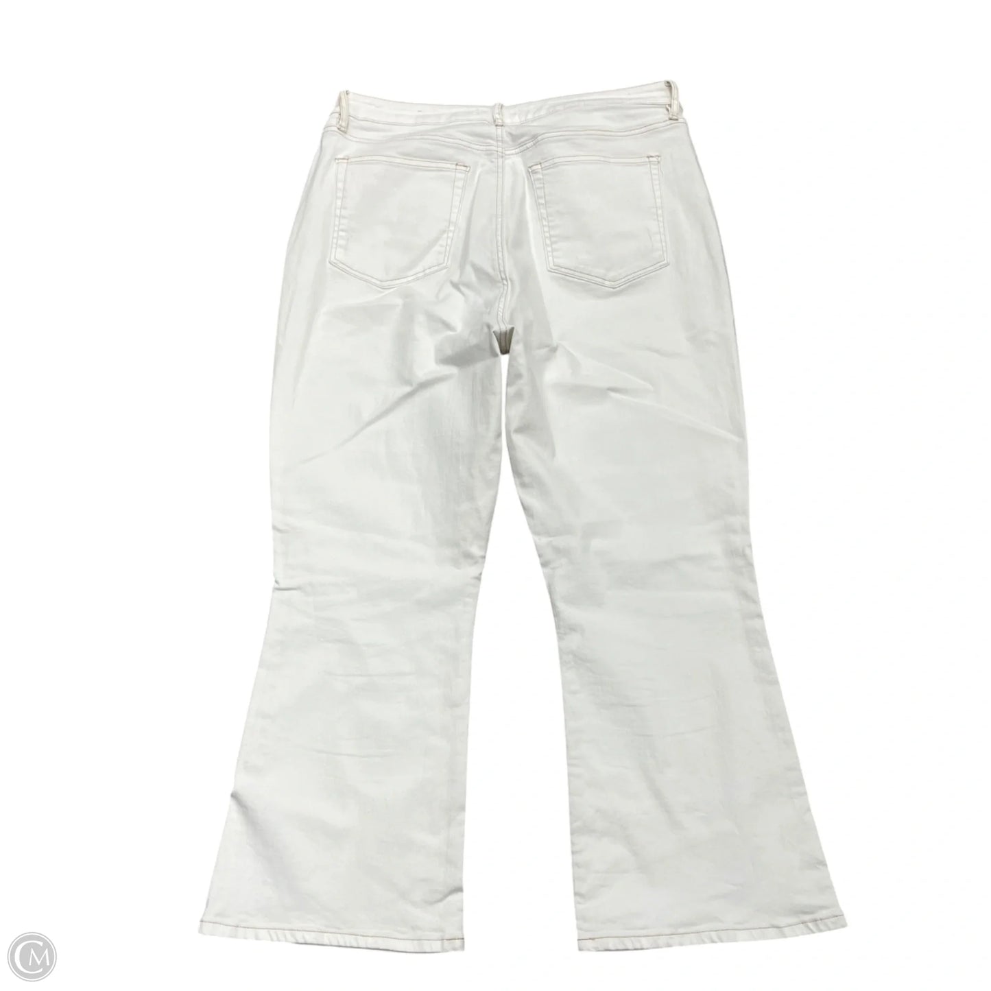 Jeans Boot Cut By Loft In White Denim, Size: 14