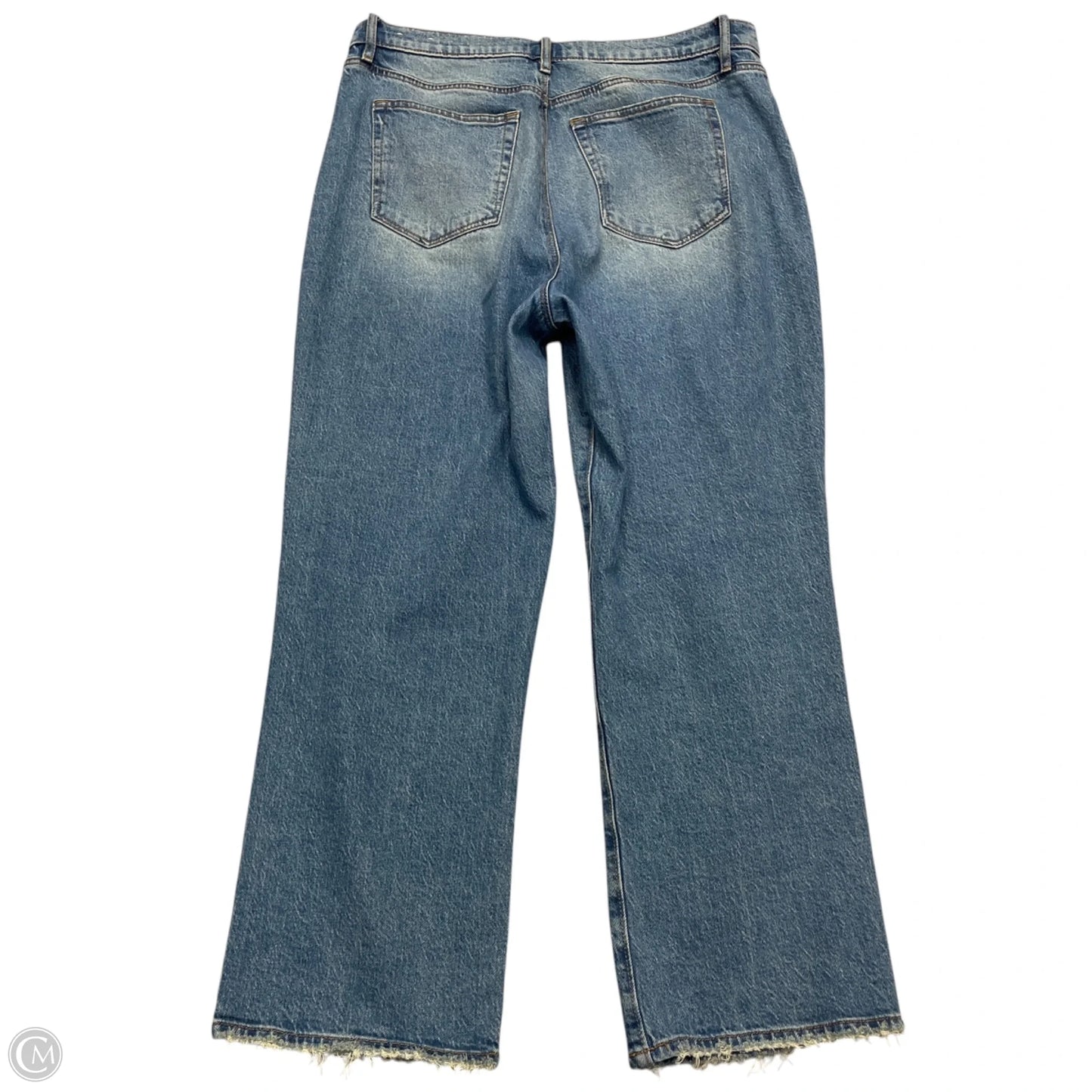 Jeans Straight By Loft In Blue Denim, Size: 14