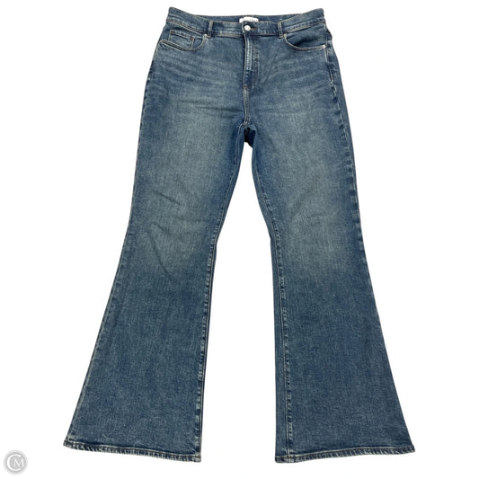 Jeans Flared By Loft In Blue Denim, Size: 14