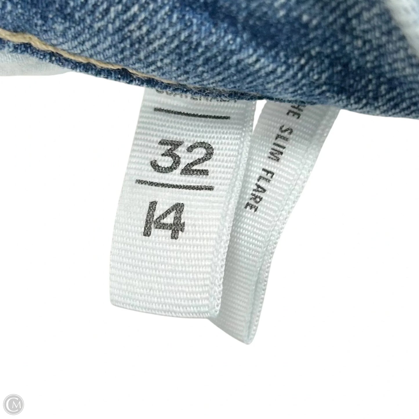 Jeans Flared By Loft In Blue Denim, Size: 14