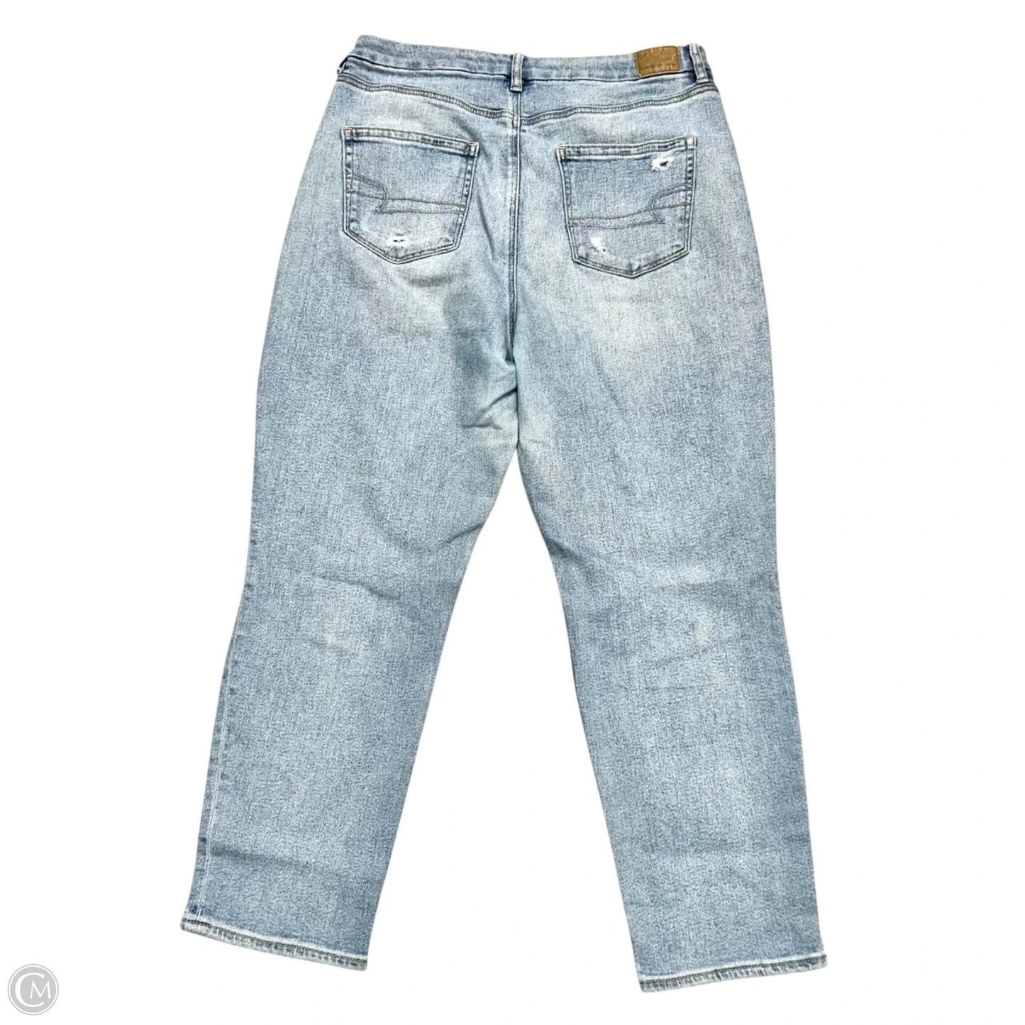 Jeans Straight By American Eagle In Blue Denim, Size: 14