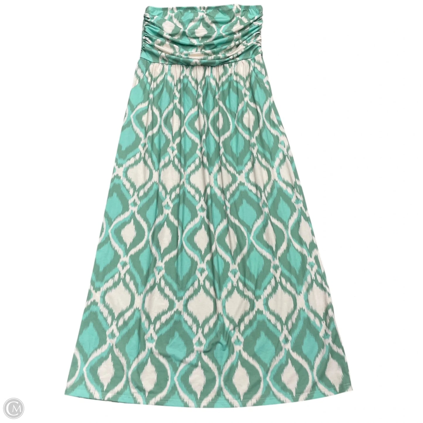 Dress Casual Maxi By Grace Karin In Green & White, Size: Xl