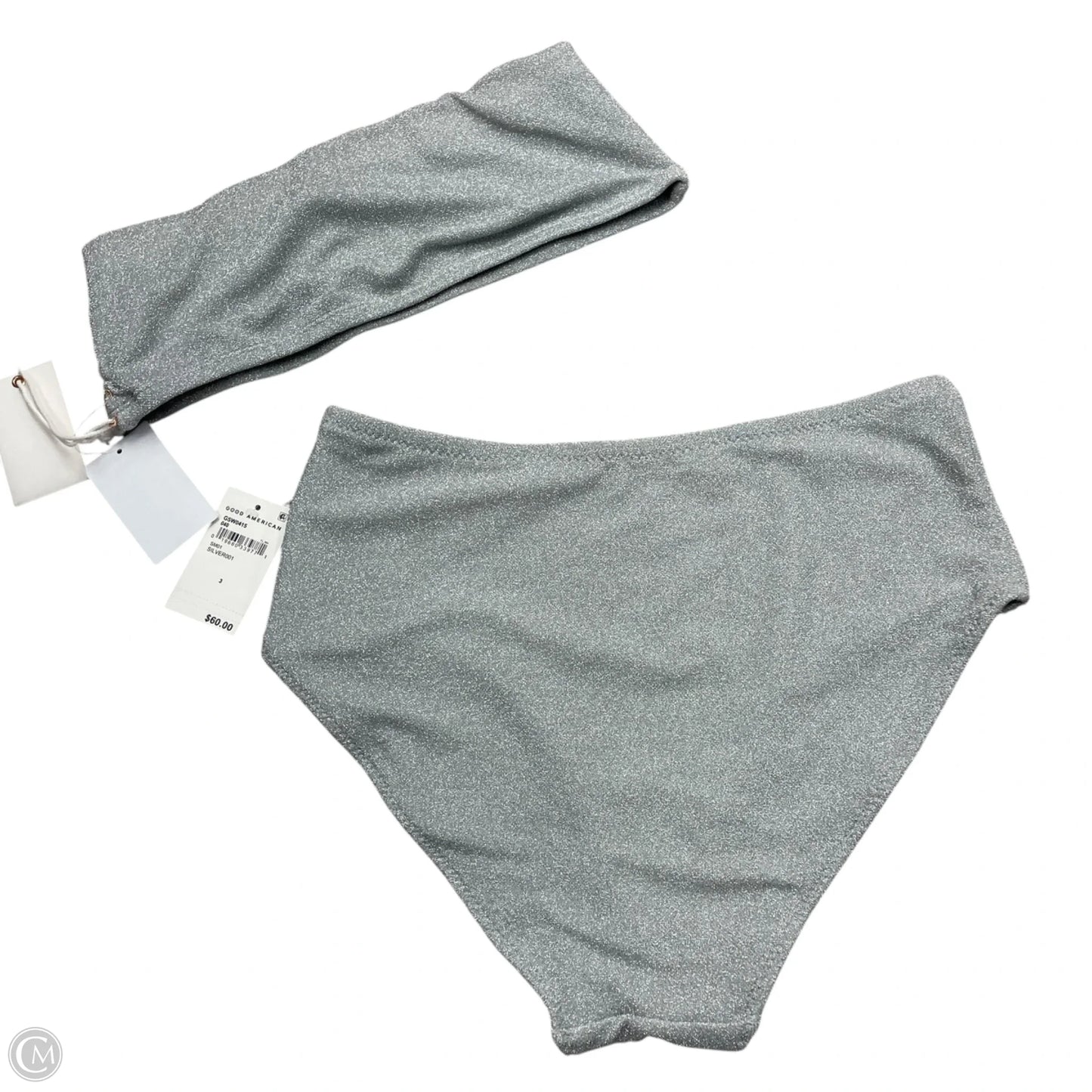 Swimsuit 2pc By Good American In Silver, Size: L