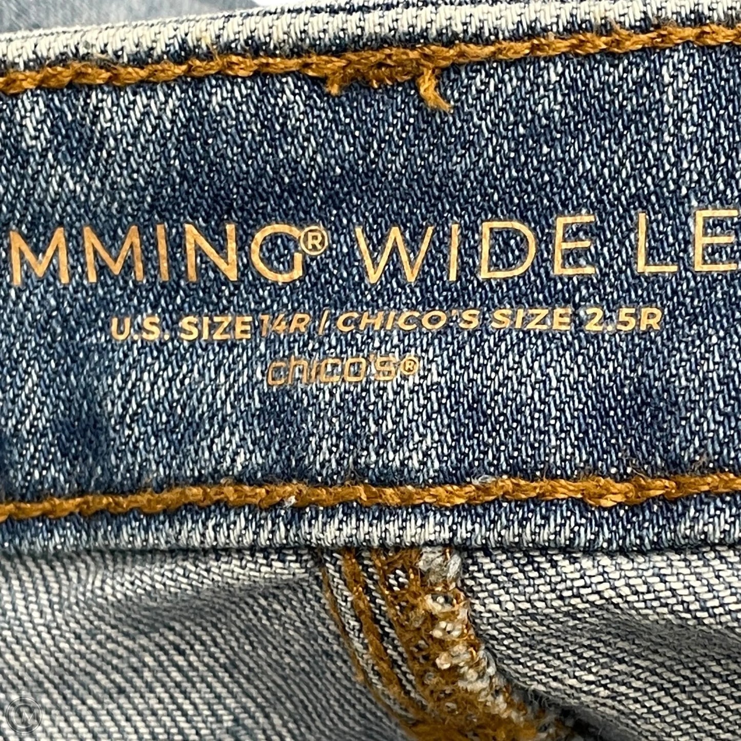 Jeans Wide Leg By Chicos In Blue Denim, Size: 14