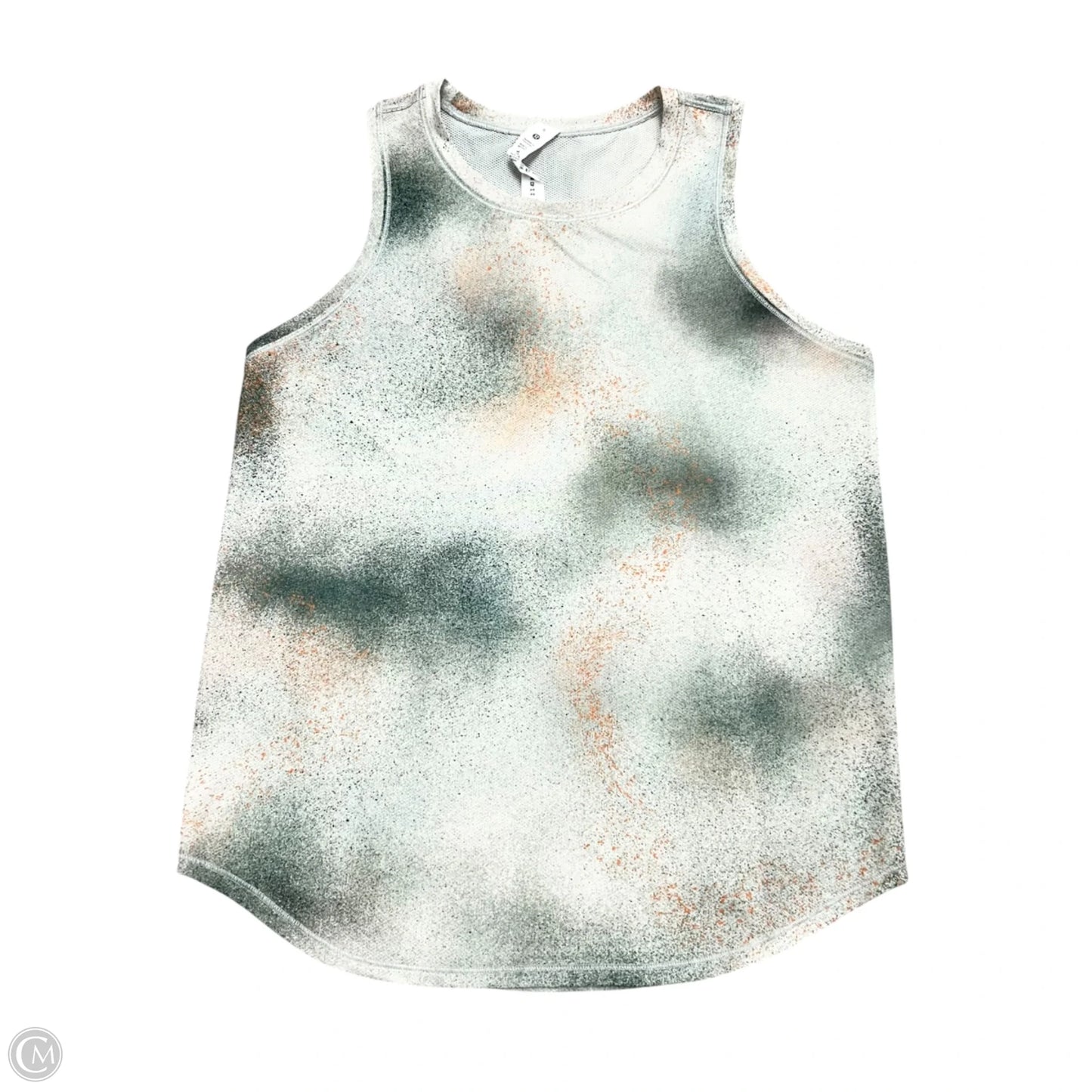 Athletic Tank Top By Lululemon In Green & Orange, Size: S